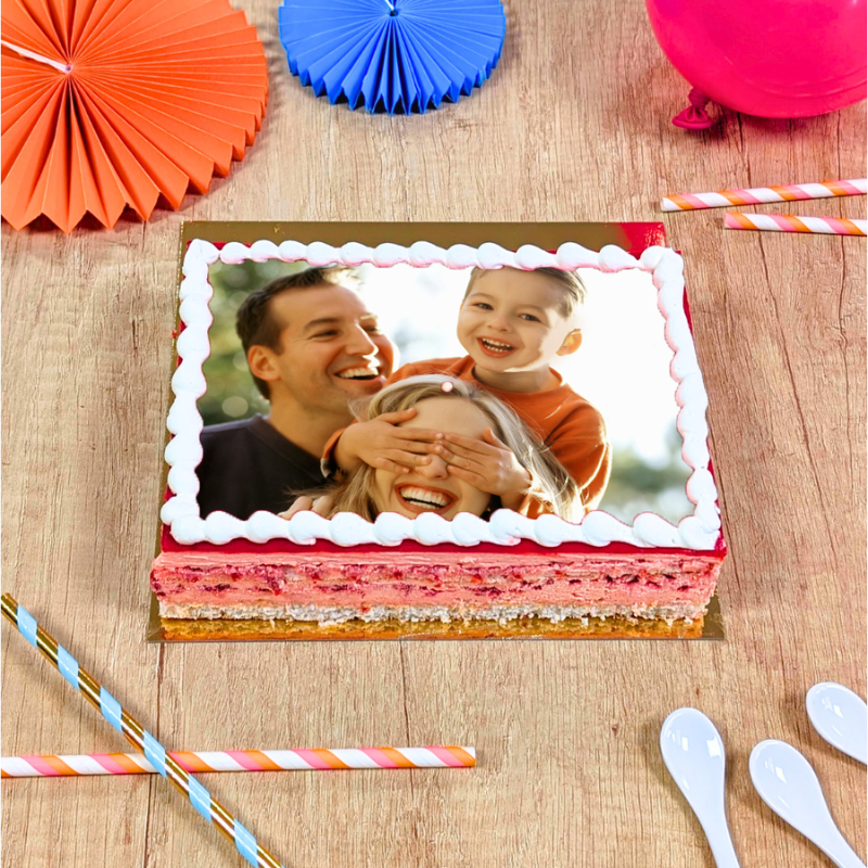 Framboisine Photo - personnalisez ce bon gâteau avec la photo de votre choix