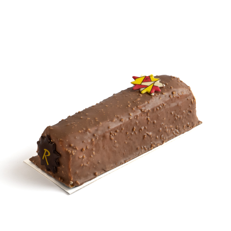 Bûche praliné - collection Noël - pâtisserie La Romainville