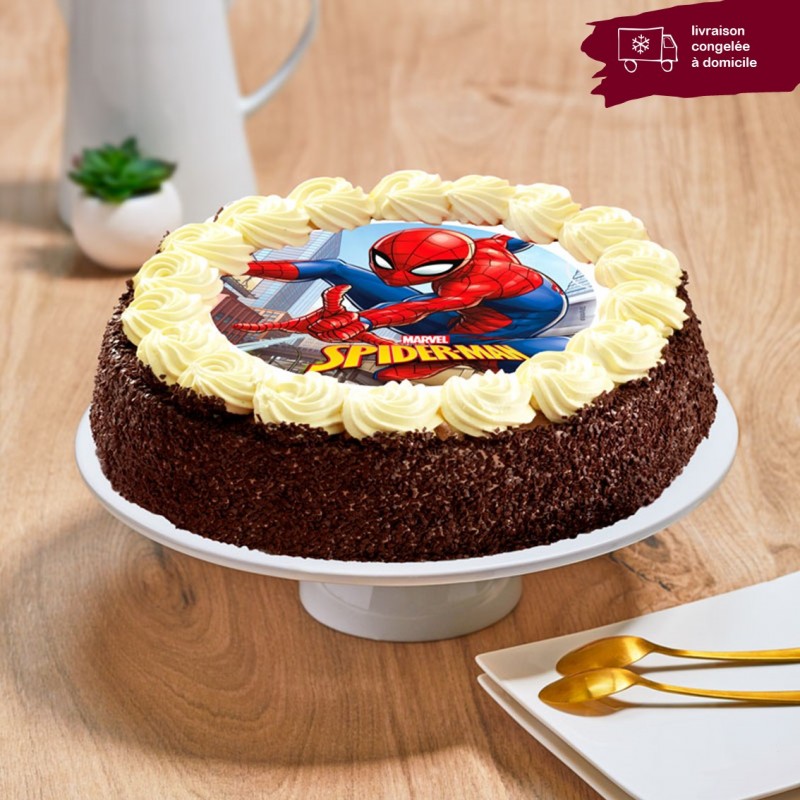 Gâteau Enfants - Moka Spider Man - Pâtisserie La Romainville