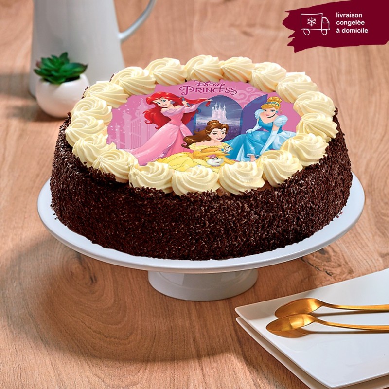 Gâteau Enfants - Moka Princesses Disney - Pâtisserie La Romainville