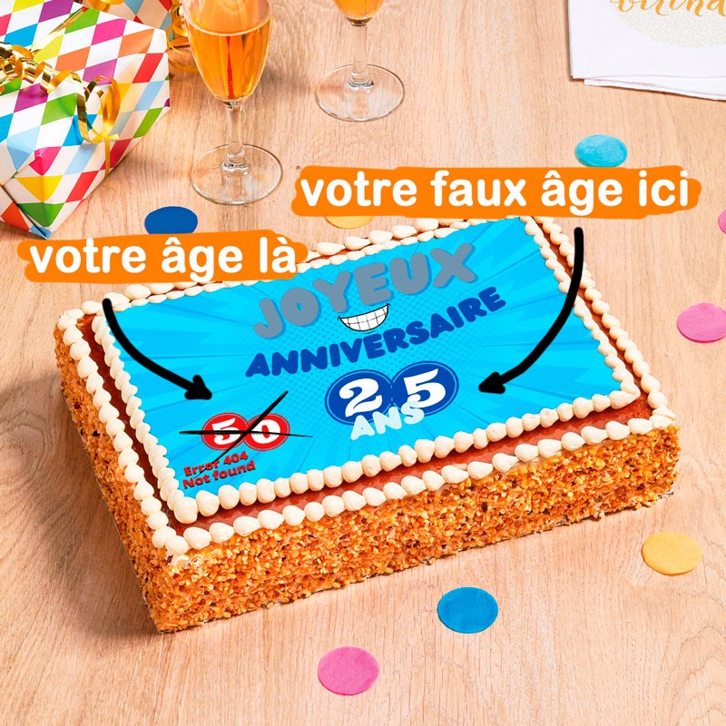 Carte - Bougie gâteau - 25 ans